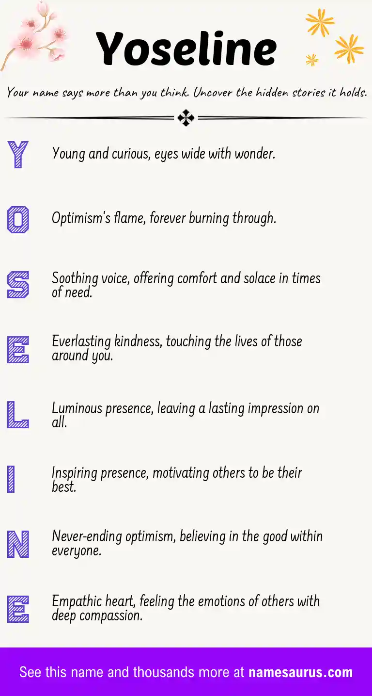 Acrostic poem about Yoseline.