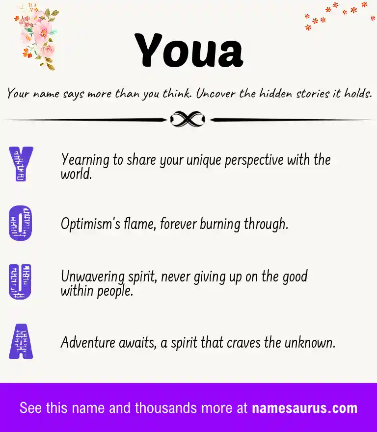 Acrostic poem about Youa.