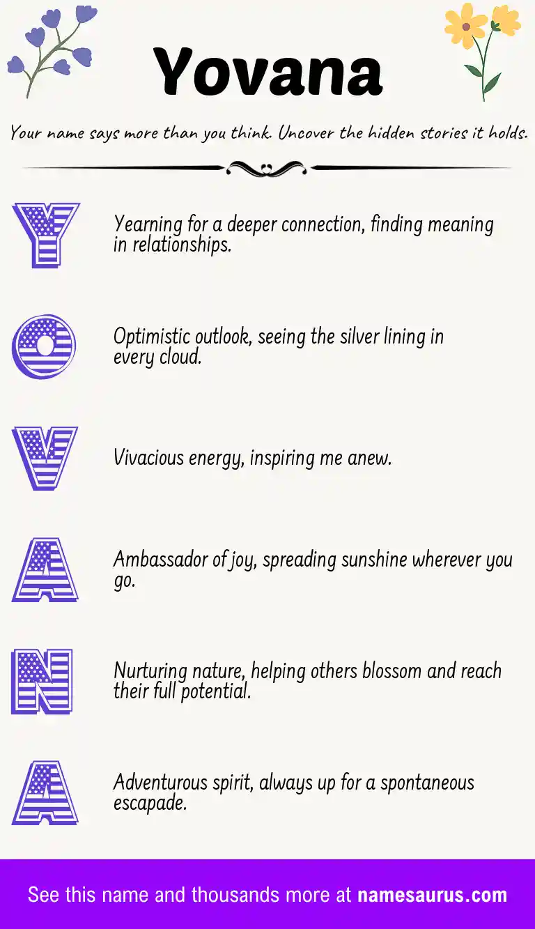 Acrostic poem about Yovana.