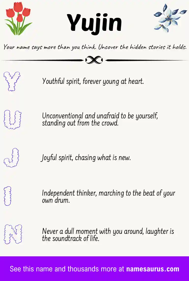 Acrostic poem about Yujin.