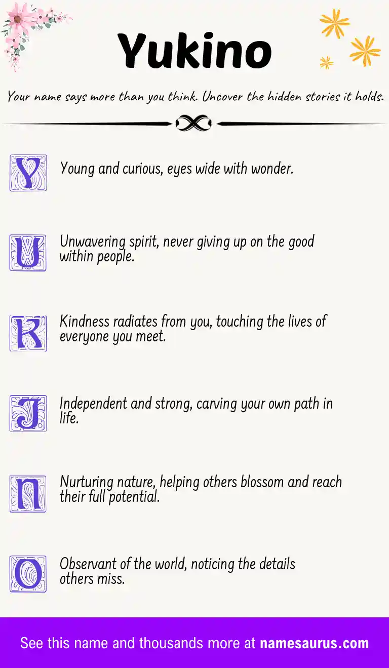 Acrostic poem about Yukino.