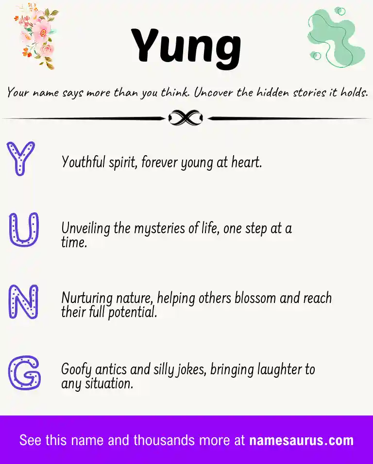 Acrostic poem about Yung.