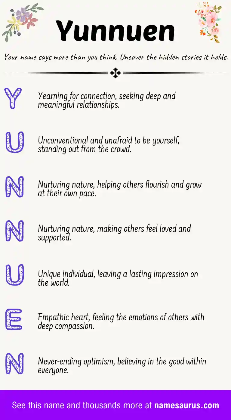 Acrostic poem about Yunnuen.