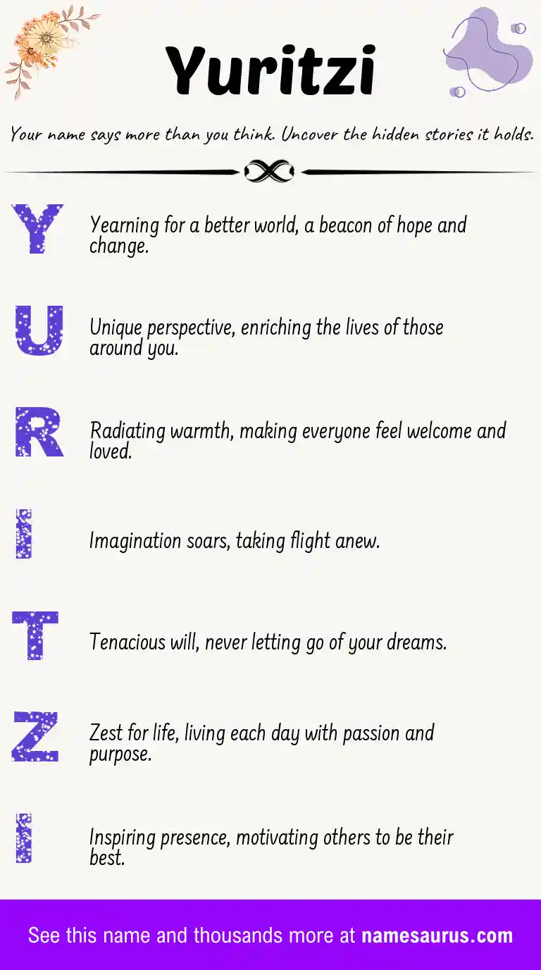 Acrostic poem about Yuritzi.