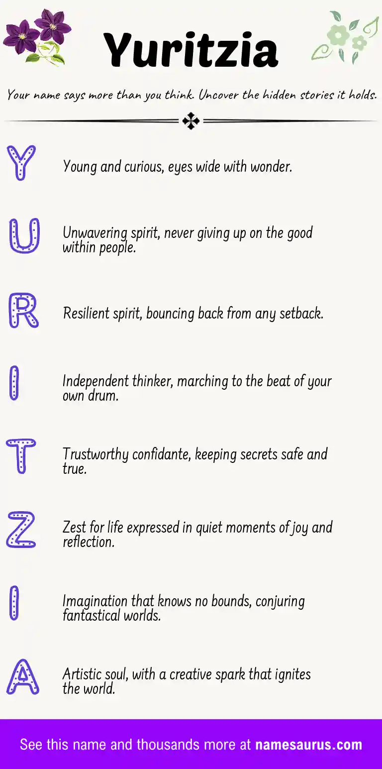 Acrostic poem about Yuritzia.
