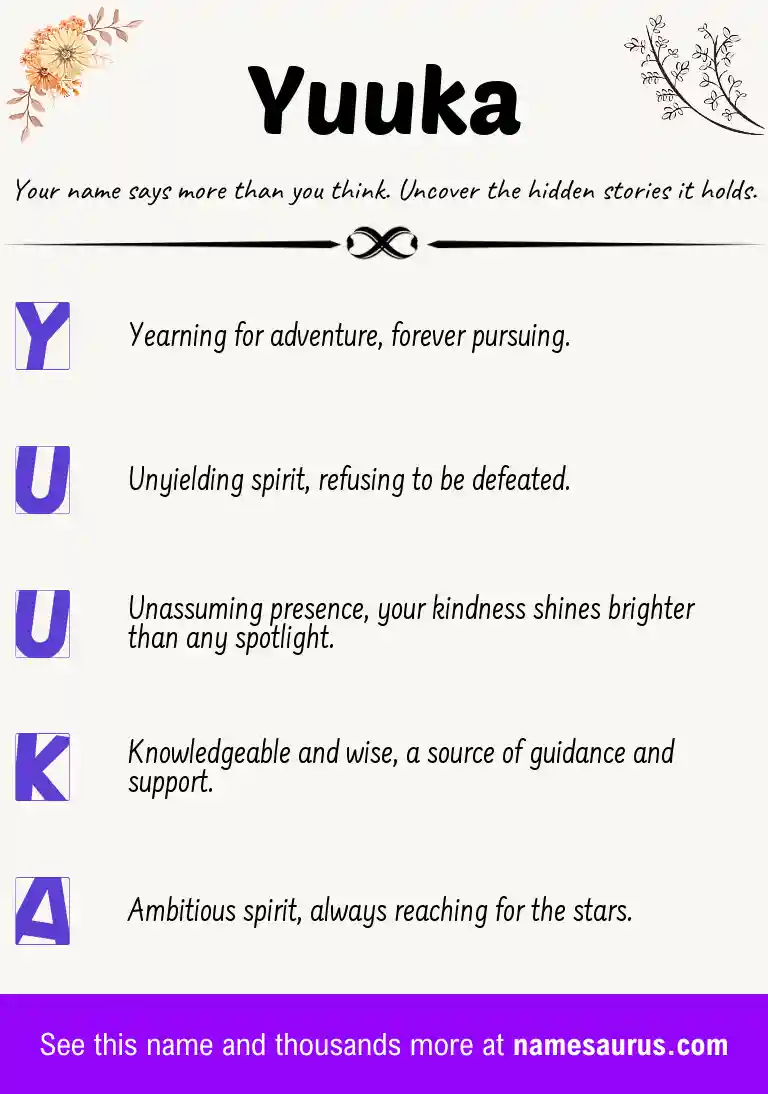 Acrostic poem about Yuuka.