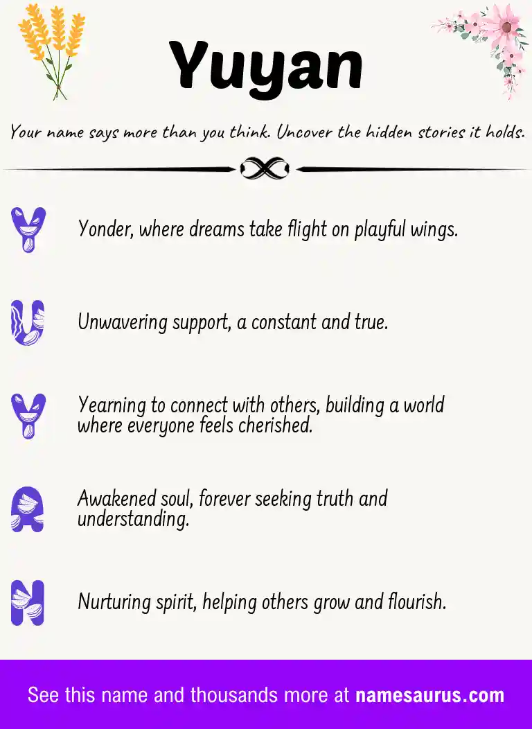 Acrostic poem about Yuyan.
