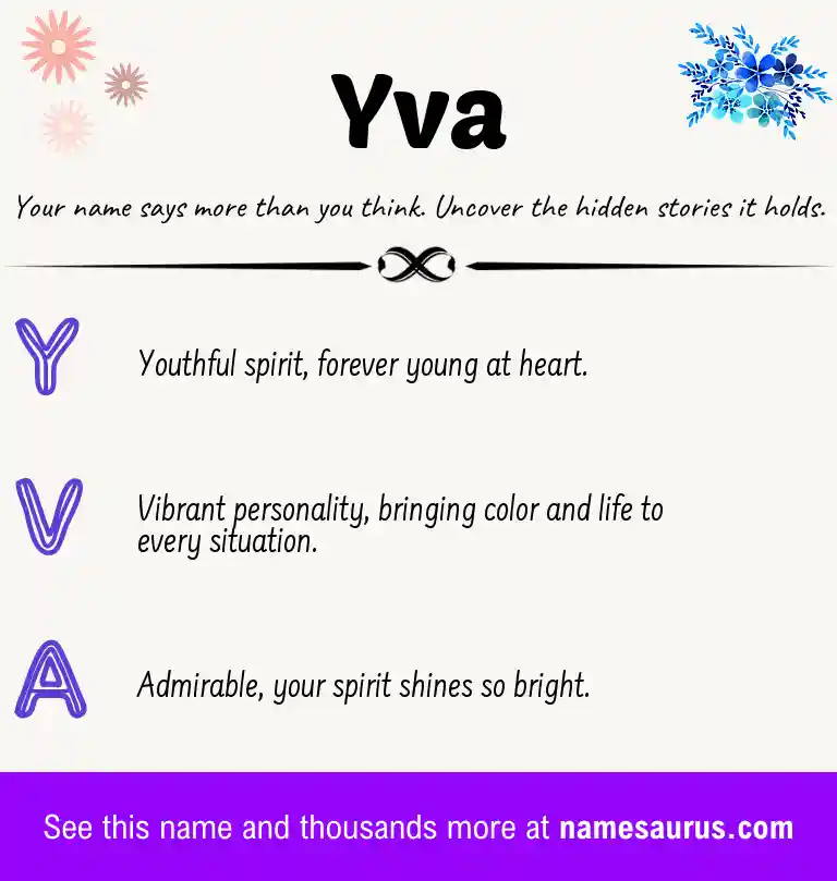 Acrostic poem about Yva.