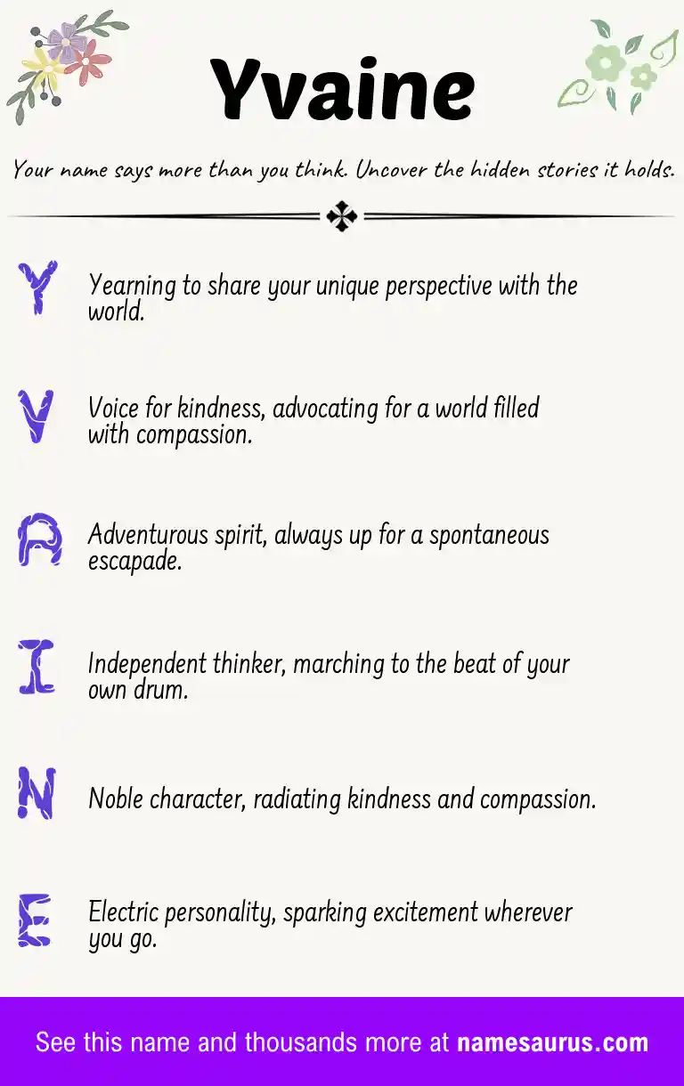 Acrostic poem about Yvaine.
