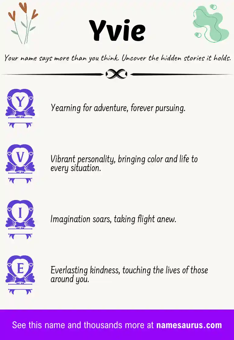 Acrostic poem about Yvie.