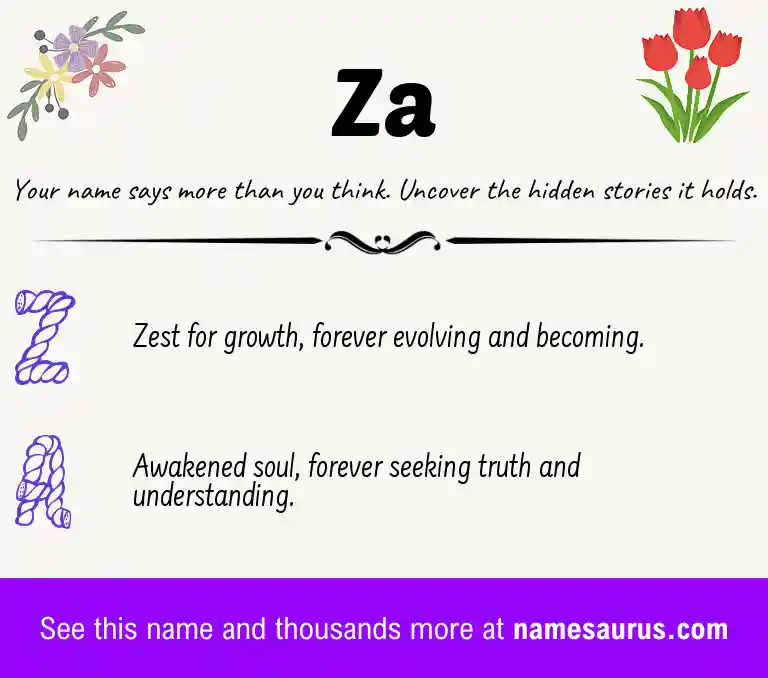 Acrostic poem about Za.