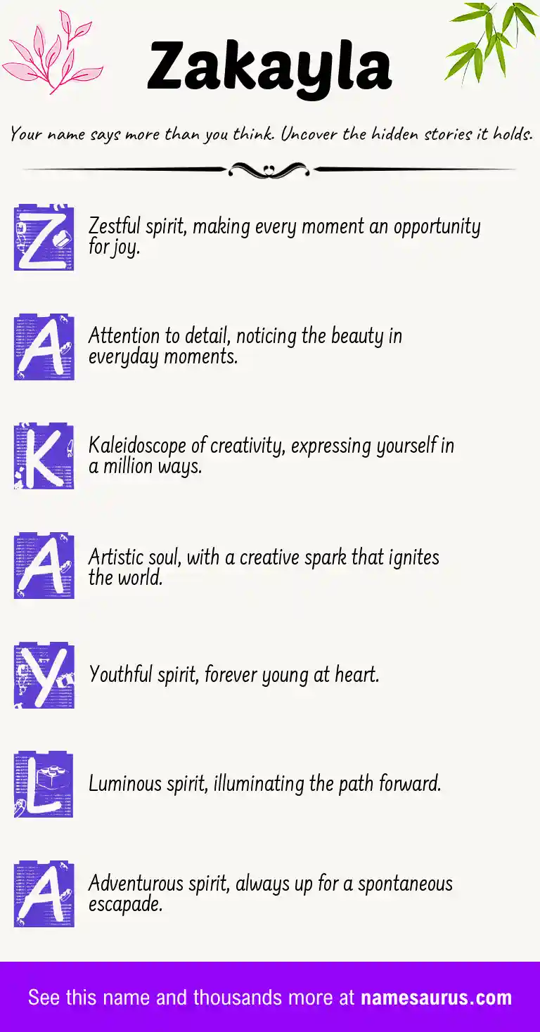 Acrostic poem about Zakayla.