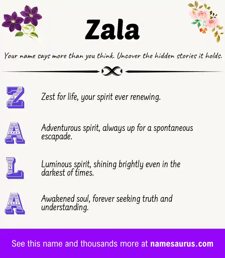 Acrostic poem about Zala.