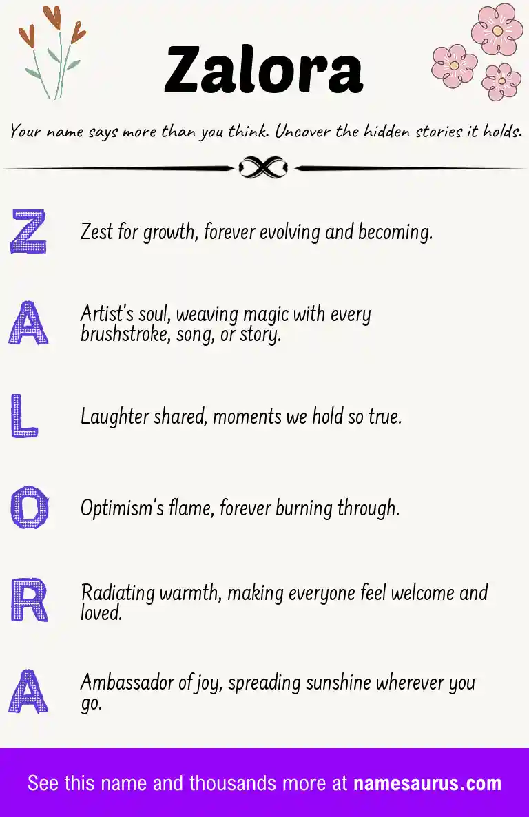 Acrostic poem about Zalora.
