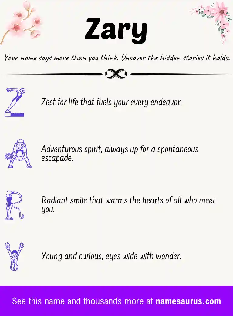 Acrostic poem about Zary.