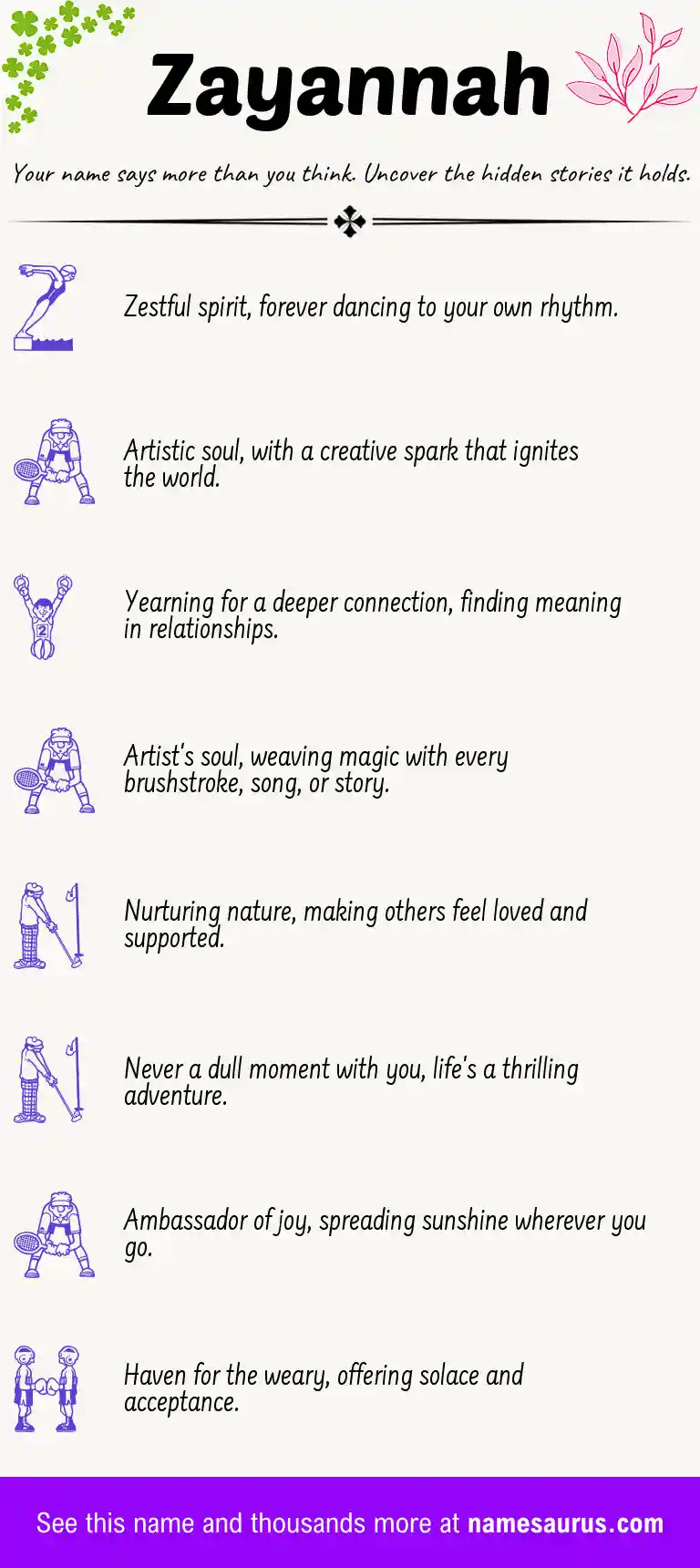 Acrostic poem about Zayannah.