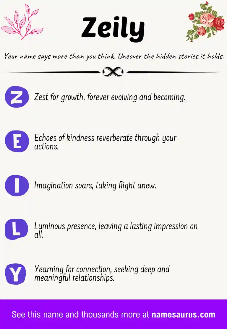 Acrostic poem about Zeily.