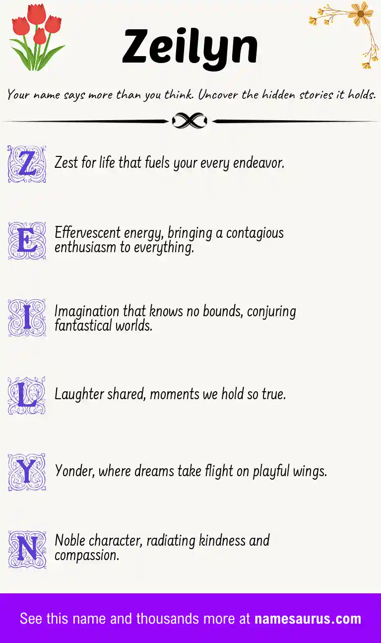 Acrostic poem about Zeilyn.