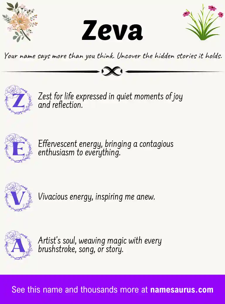 Acrostic poem about Zeva.
