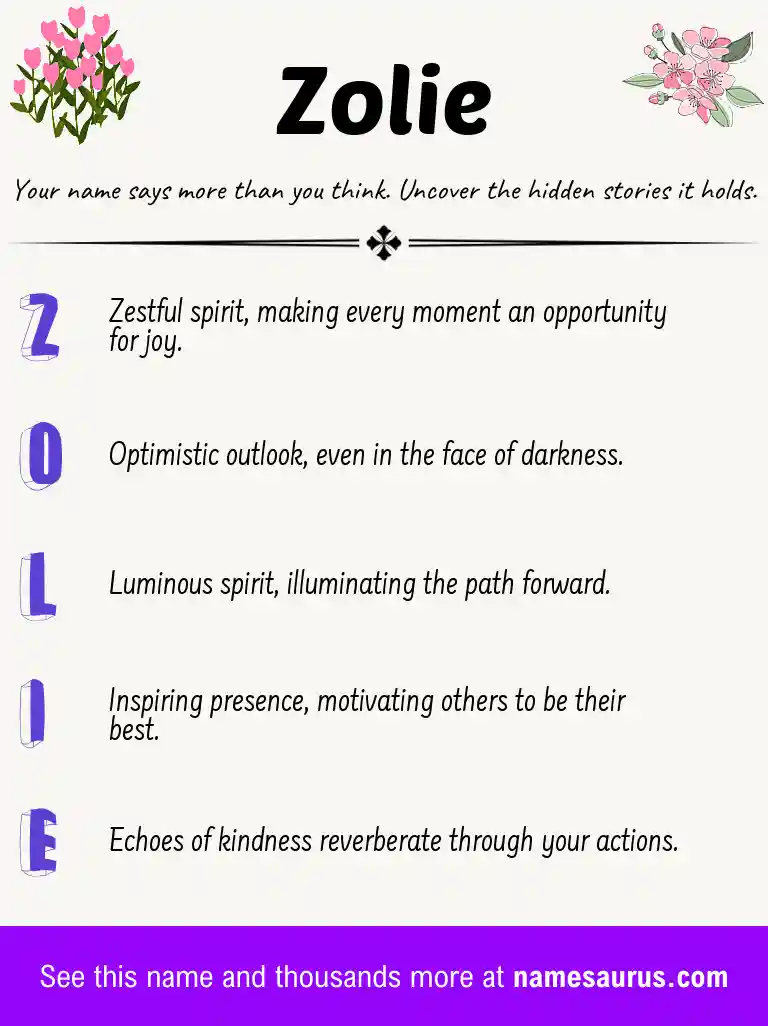 Acrostic poem about Zolie.
