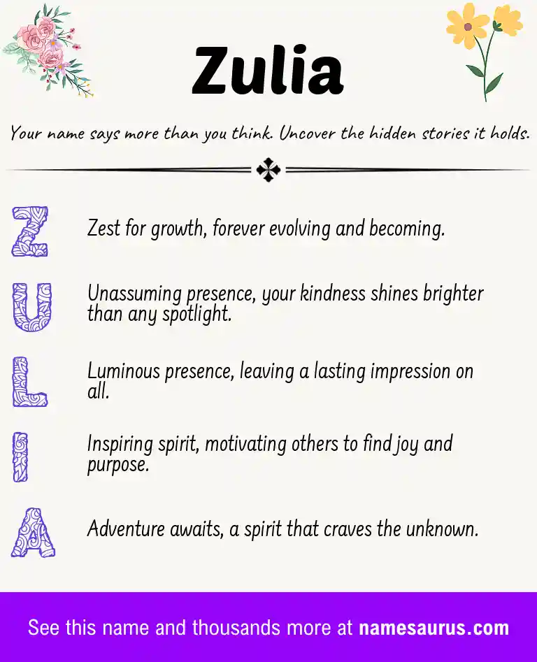 Acrostic poem about Zulia.