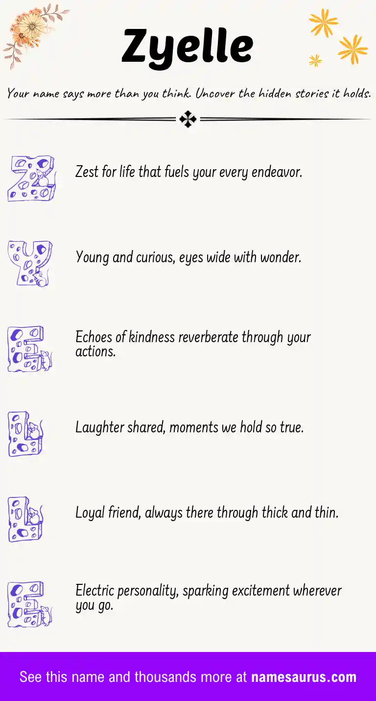 Acrostic poem about Zyelle.