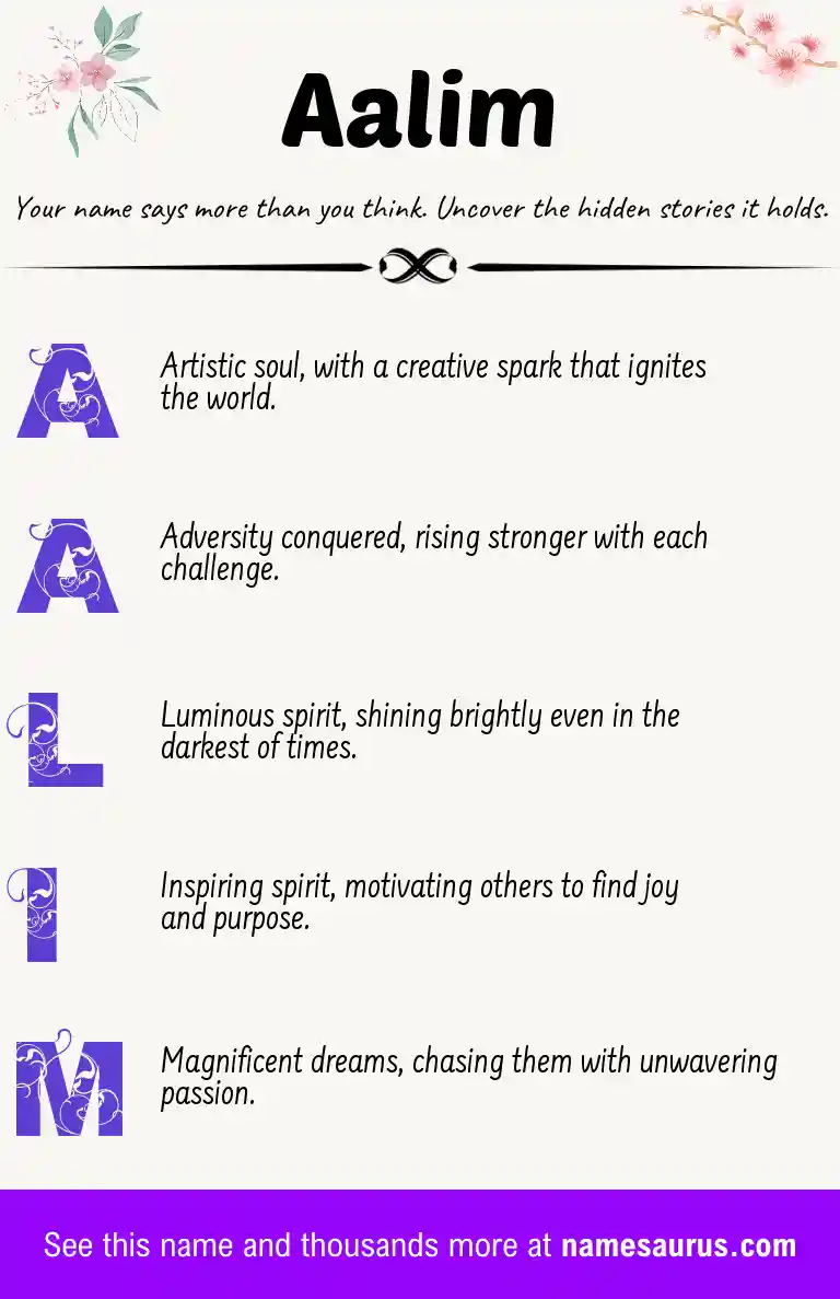 Acrostic poem about Aalim.