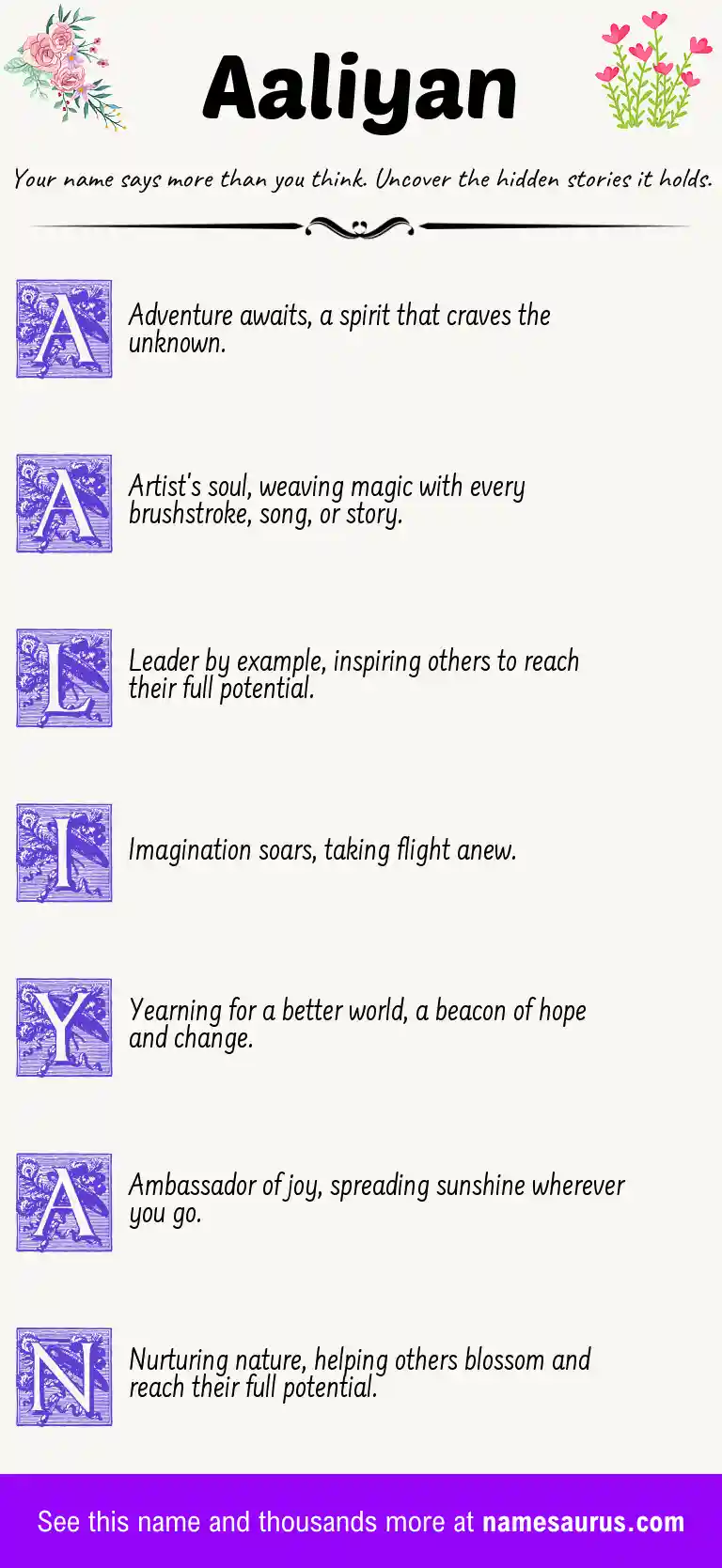 Acrostic poem about Aaliyan.