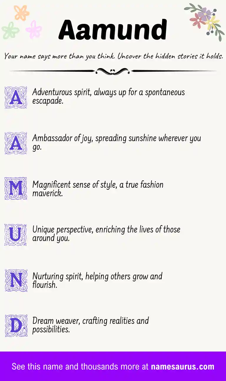 Acrostic poem about Aamund.