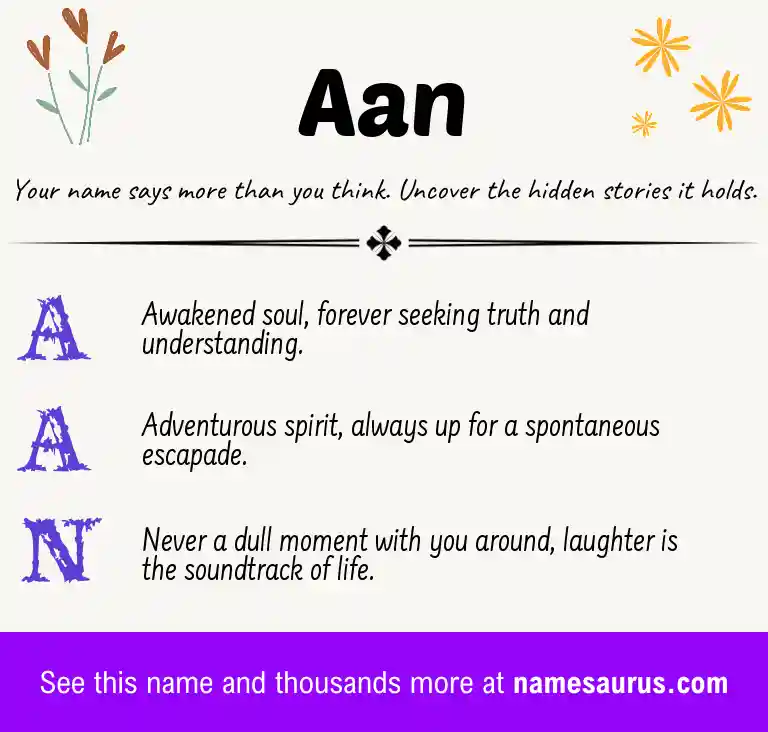 Acrostic poem about Aan.