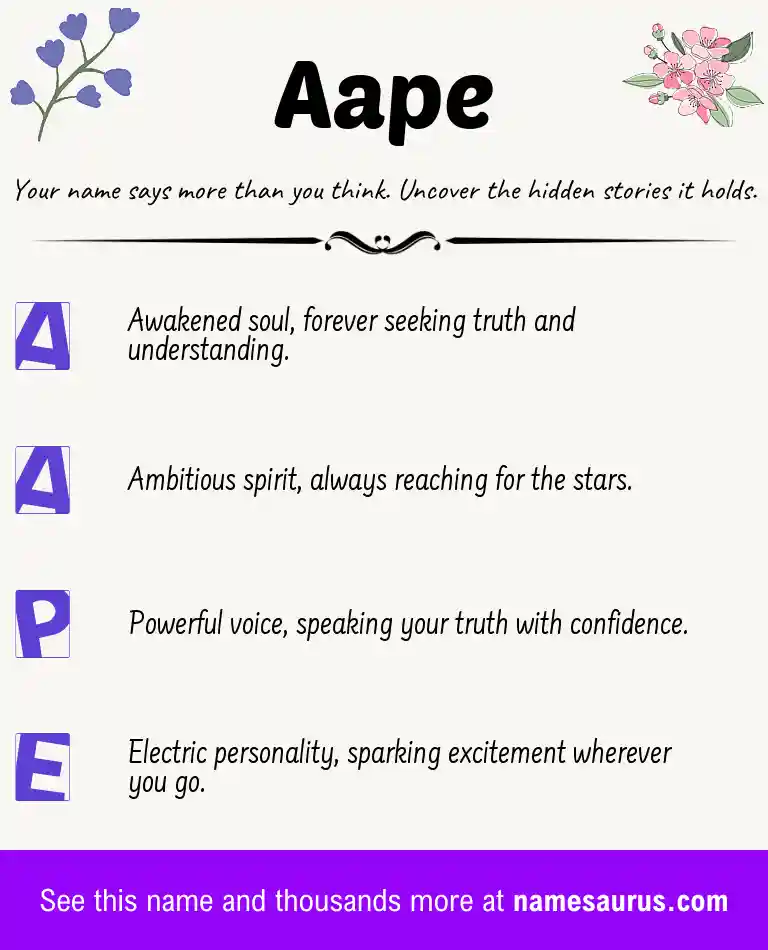 Acrostic poem about Aape.