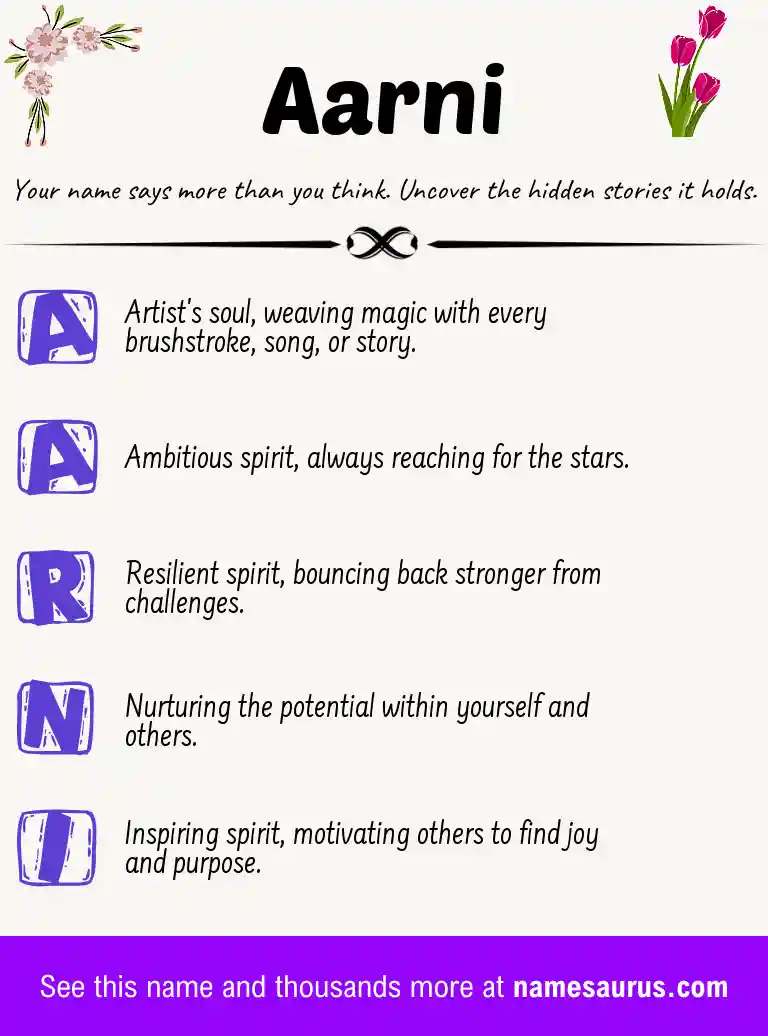 Acrostic poem about Aarni.