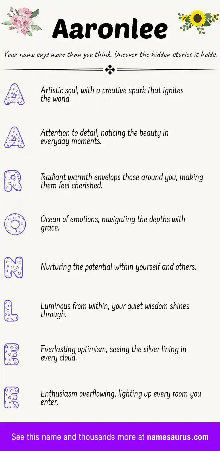 Acrostic poem about Aaronlee.