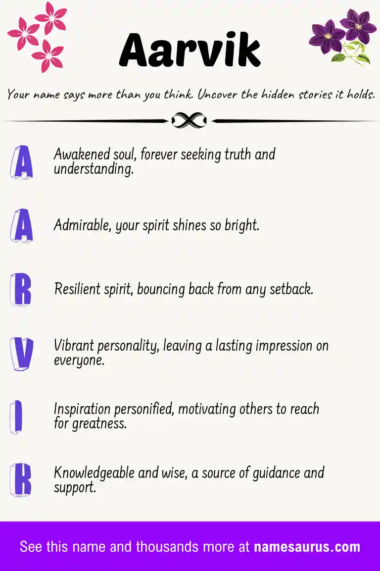Acrostic poem about Aarvik.