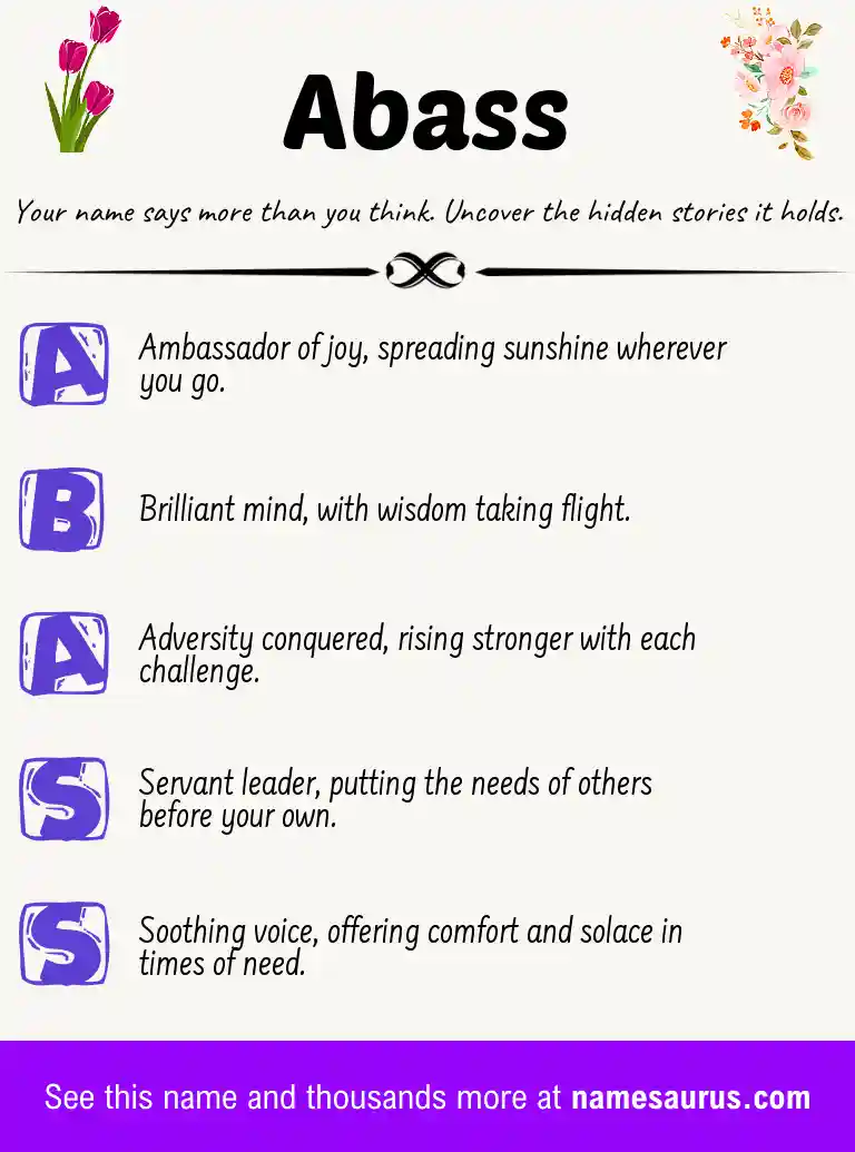 Acrostic poem about Abass.