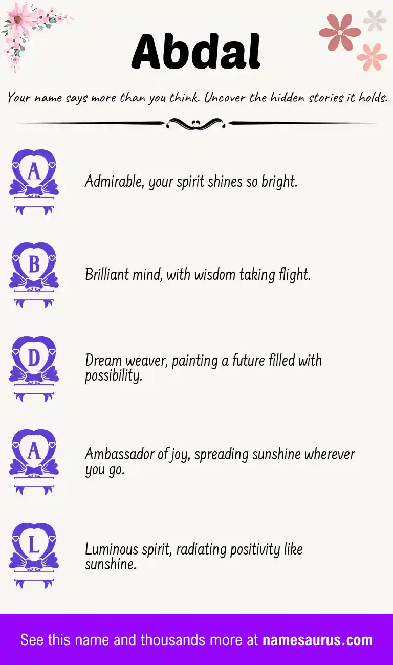 Acrostic poem about Abdal.