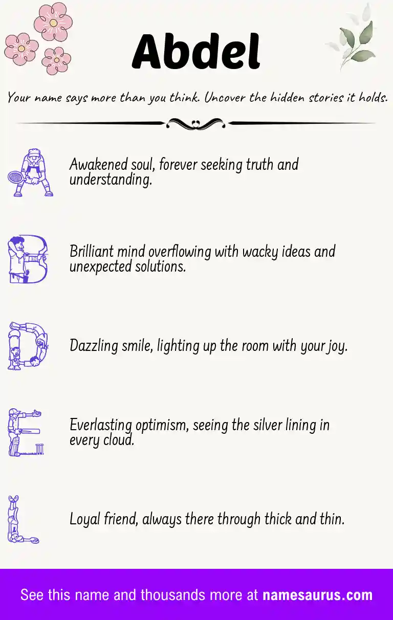 Acrostic poem about Abdel.
