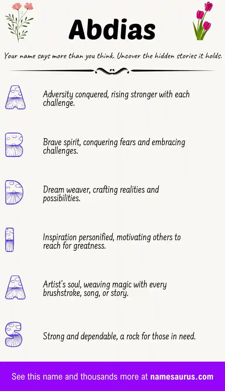 Acrostic poem about Abdias.