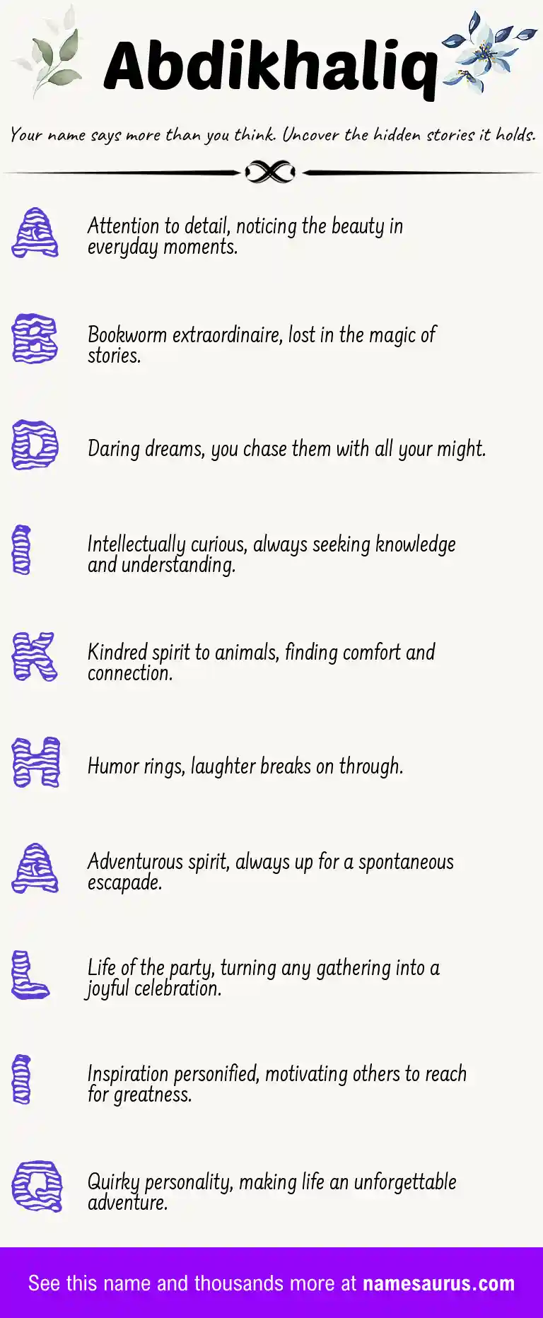 Acrostic poem about Abdikhaliq.