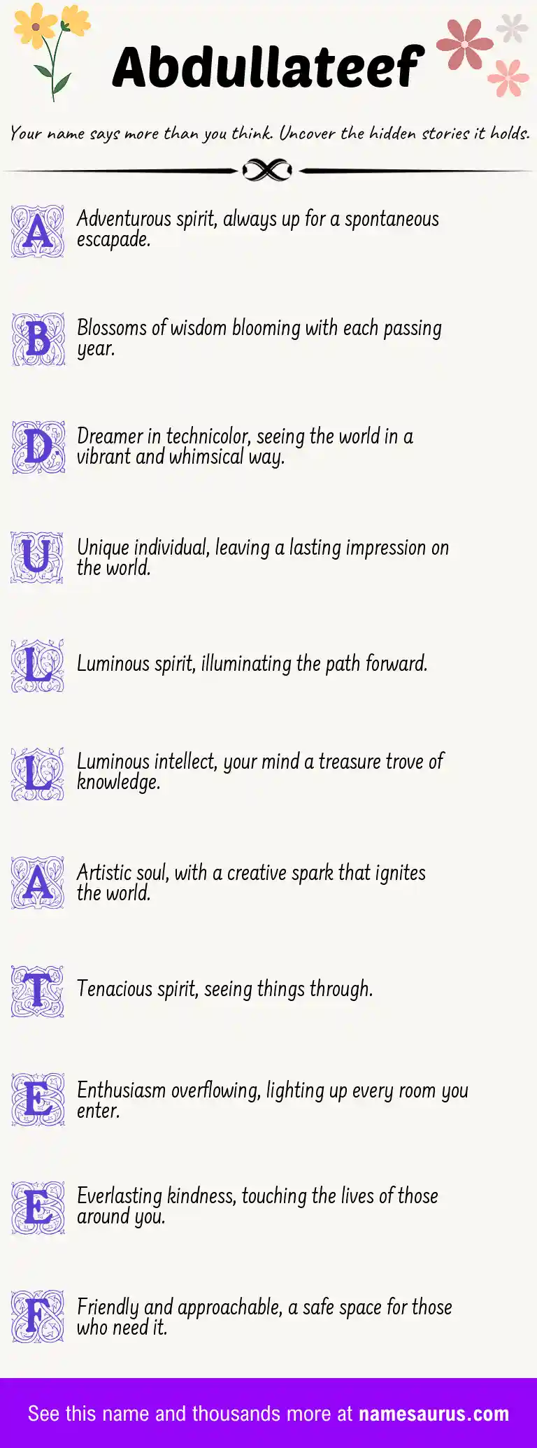 Acrostic poem about Abdullateef.
