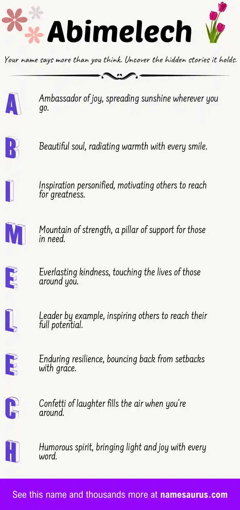 Acrostic poem about Abimelech.