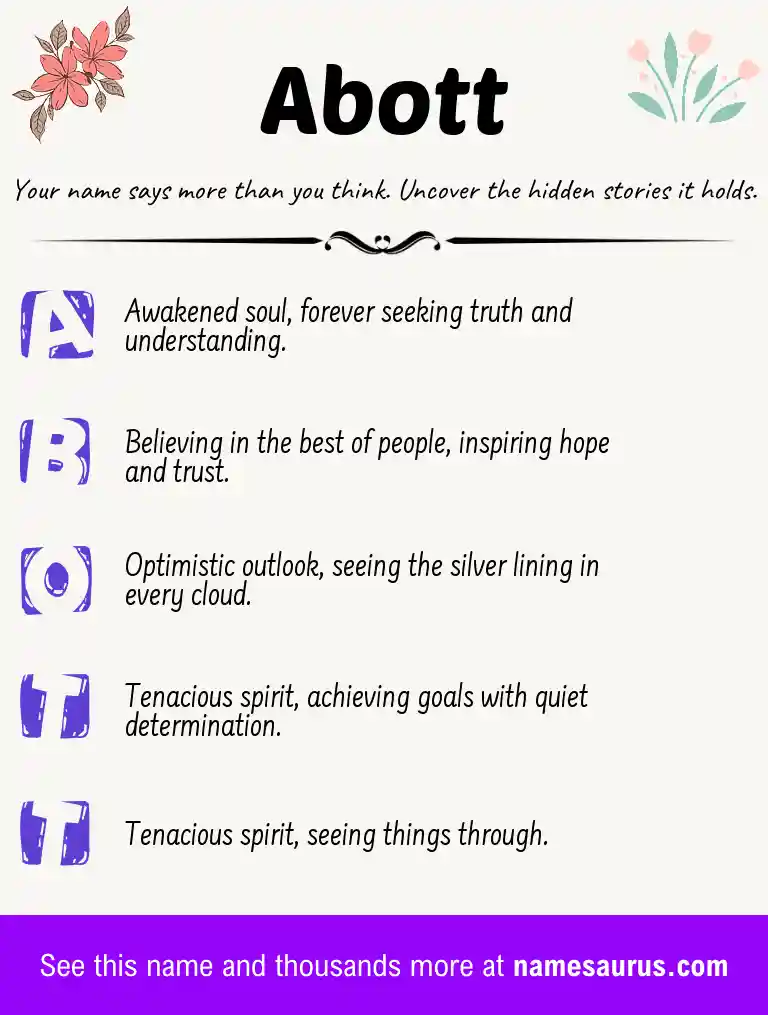 Acrostic poem about Abott.