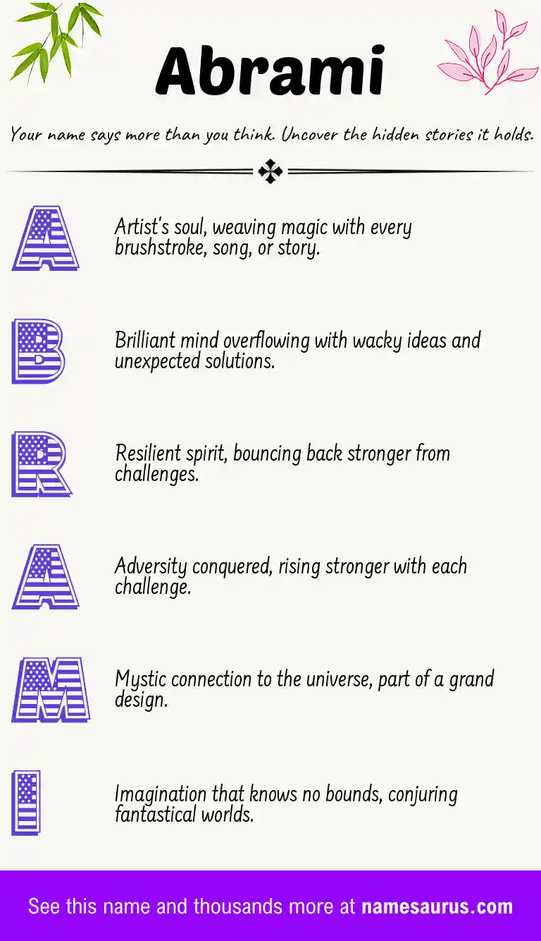 Acrostic poem about Abrami.