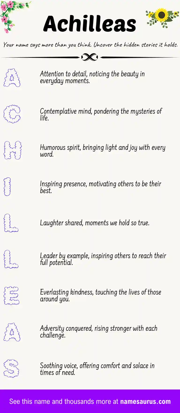Acrostic poem about Achilleas.