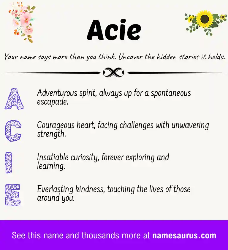 Acrostic poem about Acie.