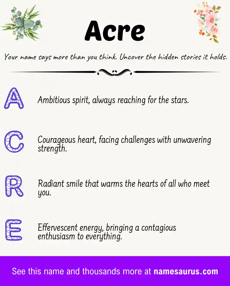 Acrostic poem about Acre.