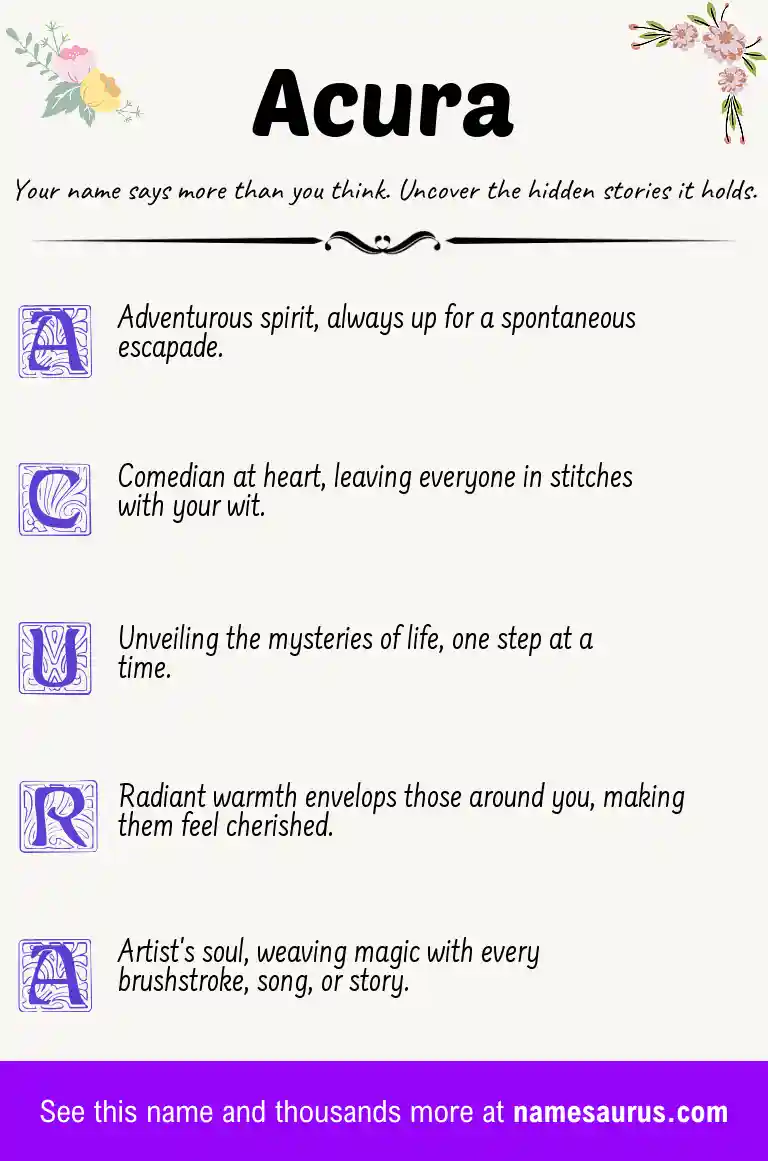 Acrostic poem about Acura.
