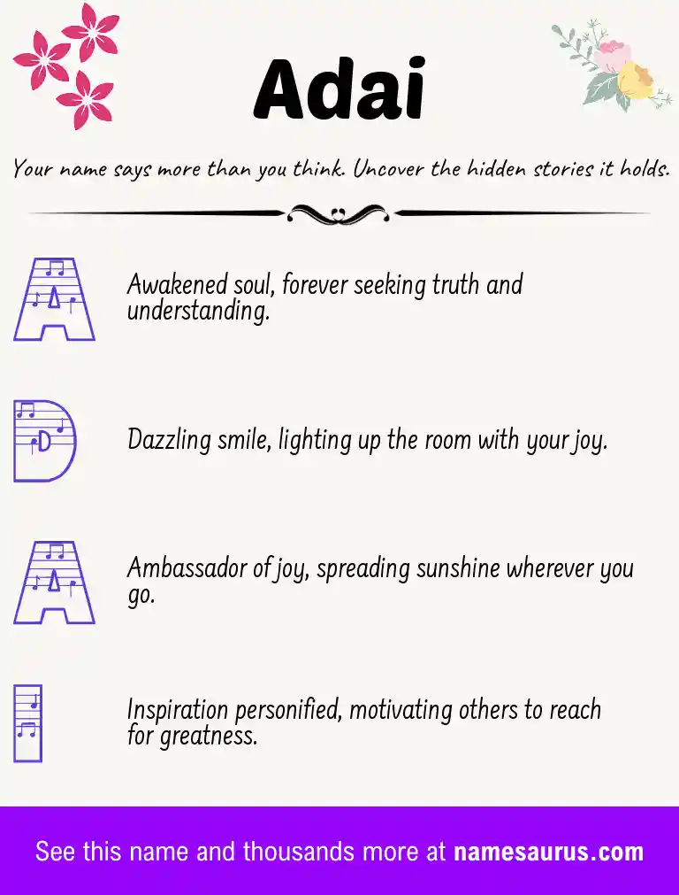 Acrostic poem about Adai.