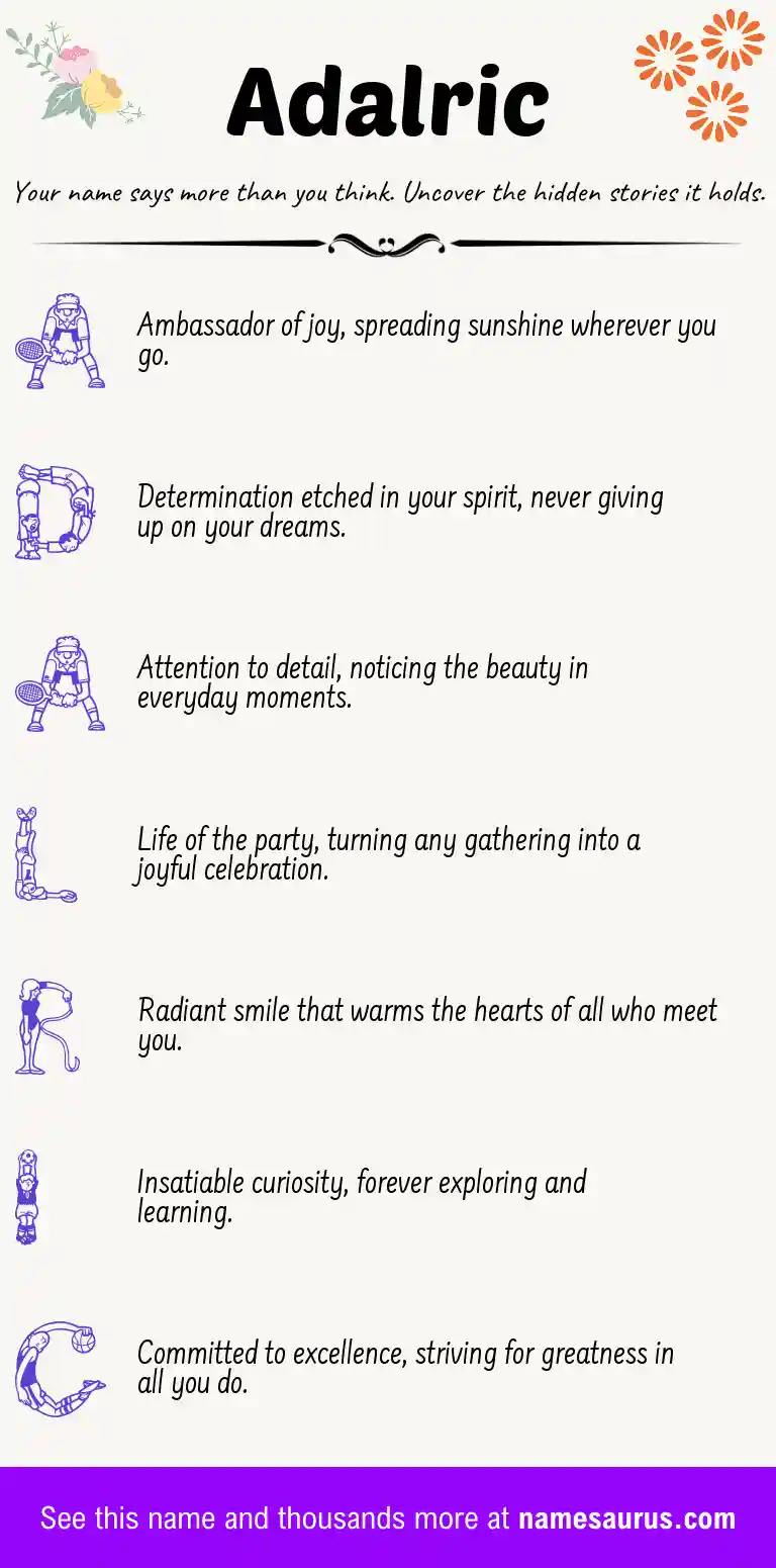 Acrostic poem about Adalric.