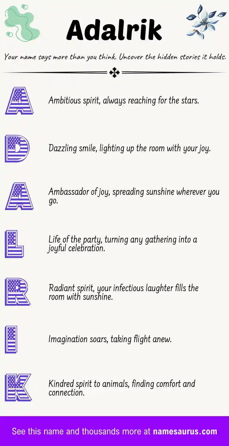 Acrostic poem about Adalrik.